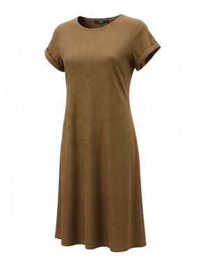 Forever 21 Short-Sleeve Midi Dress in Brown